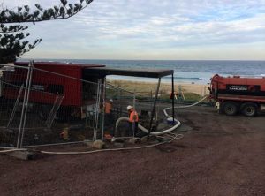 Austinmeer Microtunneling Pezzimenti Gantry truck nd Vacuum Truck