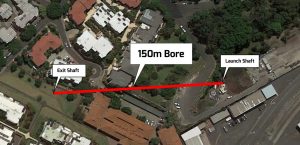 Balmain Pezzimenti Microtunnelling 150m Routine Freebore