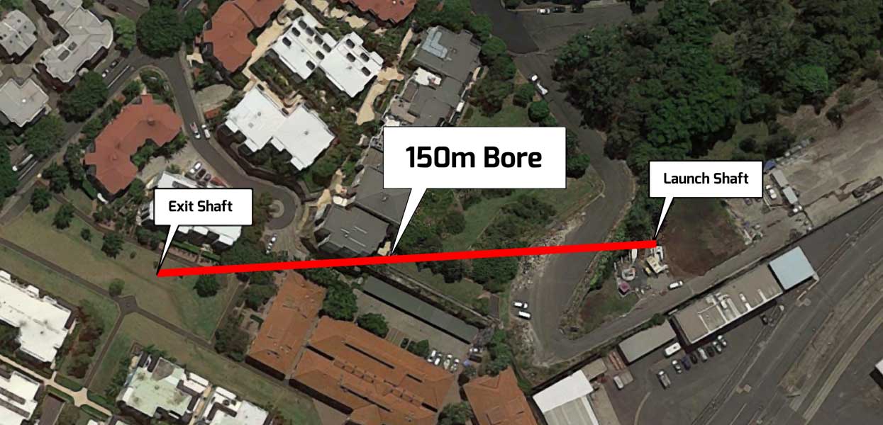 Balmain Pezzimenti Microtunnelling 150m Routine Freebore