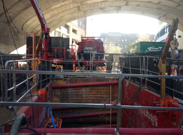 Barrangaroo Microtunnelling Pezzimenti Site Setup Under Tunnel