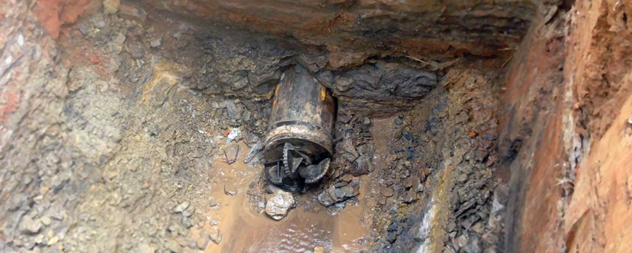Kellyville Microtunneling Pezzimenti Head break through into shaft