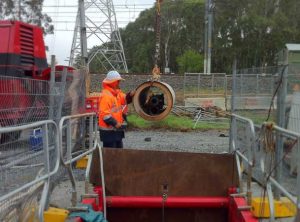Rootyhill Microtunneling Under Railway Craning Jacking Pipes