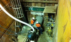 Sydenham Microtunneling Under Railway Deep Shaft Night Work