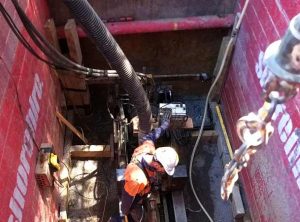 Downer ACT Pezzimenti Microtunneling Loading drill rods