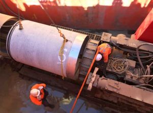 Kellyville Pezzimenti Tunnelbore Microtunnelling Craning Pipe Onto Jacking Frame
