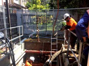 Maquarie Park Pezzimenti Tunnelbore Microtunnelling Working in the shaft