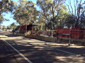 Menangle Pezzimenti Tunnelbore Site Setup next to the Road