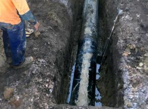 Sydney University Pezzimenti Tunnelbore Microtunnelling Connecting the Outer Casing Pipe