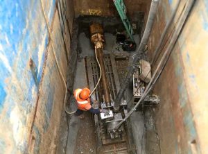 Rileys Creek Pezzimenti Operator launches the microtunnelling head