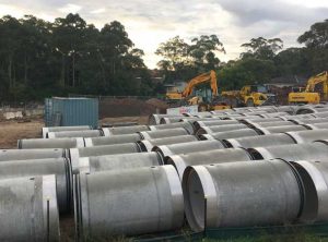 Canterbury Microtunnelling Pezzimenti Pipe Stockpile