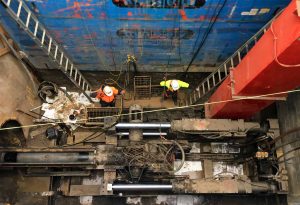 Canterbury Microtunnelling Pezzimenti Equipment in Shaft