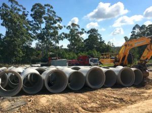 Cherrybrook Microtunnelling Pezzimenti Pipe Stockpile