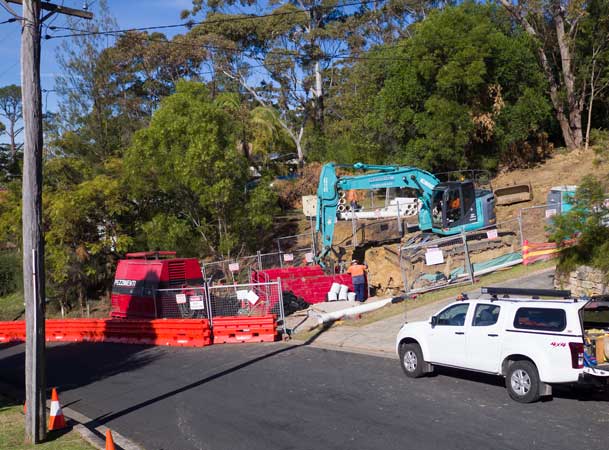 Mount Ousley Microtunnelling Pezzimenti Site Setup