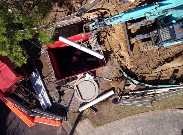 Mount Ousley Microtunnelling Pezzimenti Site Setup