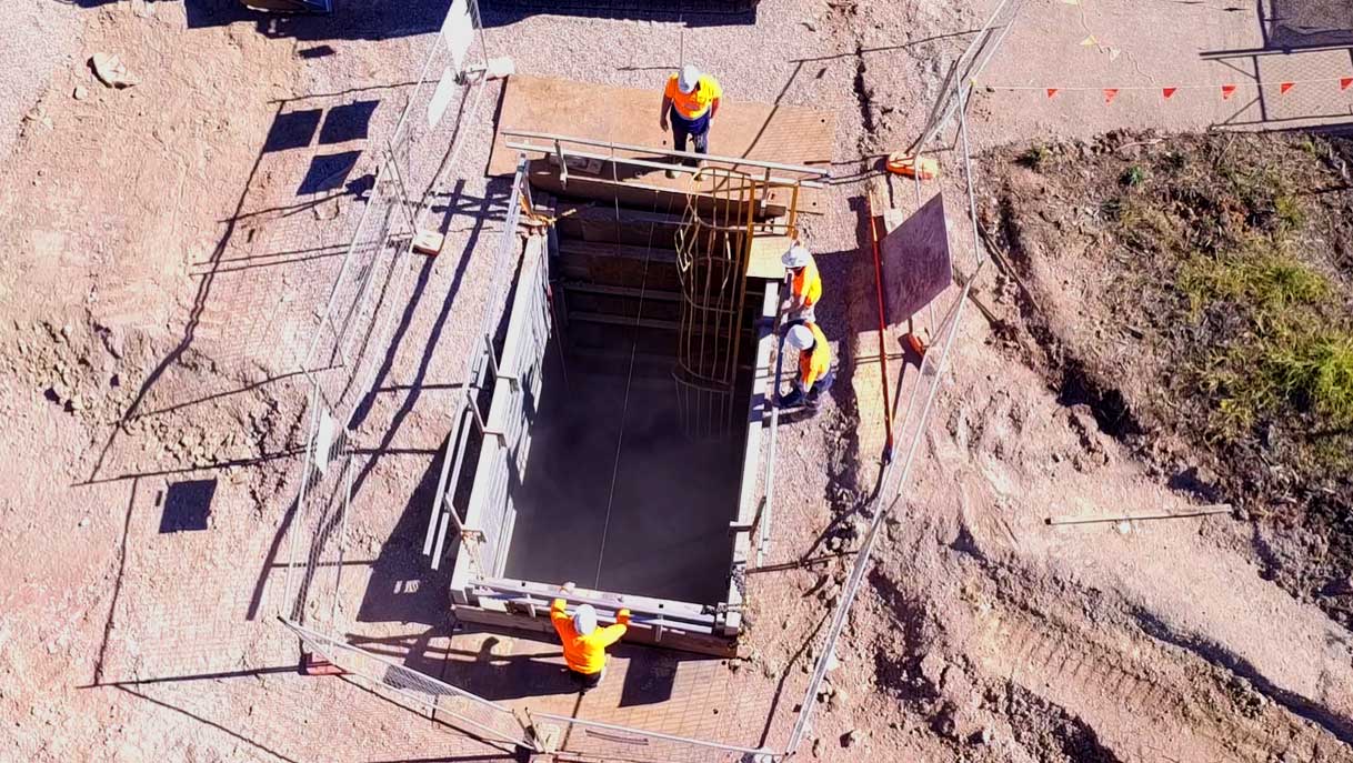 Microtunnelling Marsden Park Site Setup