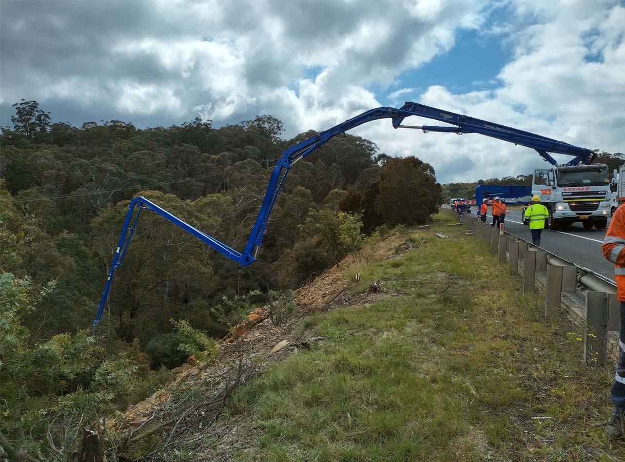 Pezzimenti Paddys River Case Study Concrete Pour from the Hume Highway
