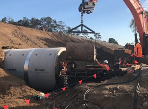 Pezzimenti Open Face Pipejacking Tiaro Culverts beneath Bruce Highway