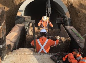 Pezzimenti Open Face Pipejacking Tiaro Culverts beneath Bruce Highway