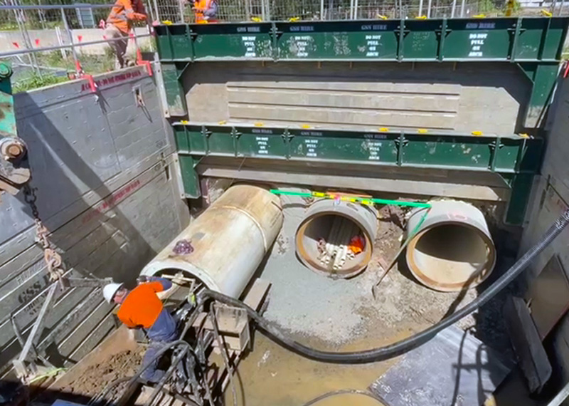 Pezzimenti Case Study Mount Ousley Culvert Installation Lauch Shield