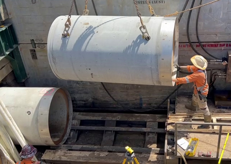 Pezzimenti Case Study Mount Ousley Culvert Installation Lowering RCJP