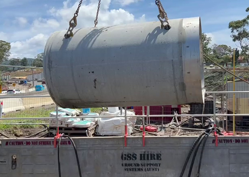 Pezzimenti Case Study Mount Ousley Culvert Installation Lowering RCJP Pipe