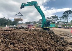Pezzimenti Case Study Mount Ousley Culvert Installation Dry Spoil Pile