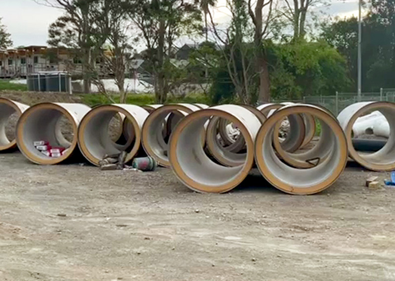 Pezzimenti Case Study Mount Ousley Culvert Installation RCJP Stockpile